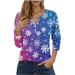 Unbranded (XXL, 003 Blue) Christmas Shirts for Women Xmas Jumpers Trendy 3/4 Sleeve Sweats Unbranded (XXL, 003 Blue) Christmas Shirts for Women Xmas Jumpers Trendy 3/4 Sleeve Sweats
