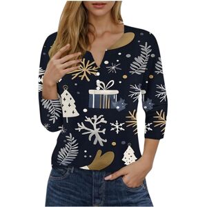 Unbranded (M, 006 Navy) Christmas Shirts for Women Xmas Jumpers Trendy 3/4 Sleeve Sweatshi Unbranded (M, 006 Navy) Christmas Shirts for Women Xmas Jumpers Trendy 3/4 Sleeve Sweatshi