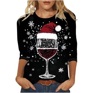 Unbranded (M, 006 Black) Christmas Jumpers for Womens UK Christmas Ladies Tops Xmas Tree R Unbranded (M, 006 Black) Christmas Jumpers for Womens UK Christmas Ladies Tops Xmas Tree R