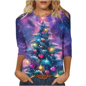 Unbranded (XL, 003 Purple) Christmas Jumpers for Womens UK Christmas Ladies Tops Xmas Tree Unbranded (XL, 003 Purple) Christmas Jumpers for Womens UK Christmas Ladies Tops Xmas Tree