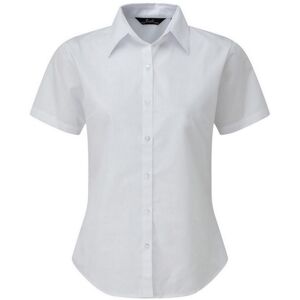 (20, White) Premier Short Sleeve Poplin Blouse / Plain Work Shirt (20, White) Premier Short Sleeve Poplin Blouse / Plain Work Shirt