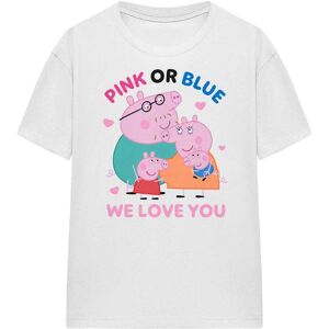 (L, White) Peppa Pig Womens/Ladies Pink Or Blue We Love You Family T-Shirt (L, White) Peppa Pig Womens/Ladies Pink Or Blue We Love You Family T-Shirt
