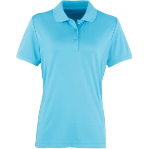 (XS, Turquoise) Premier Womens/Ladies Coolchecker Short Sleeve Pique Polo T-Shir (XS, Turquoise) Premier Womens/Ladies Coolchecker Short Sleeve Pique Polo T-Shir
