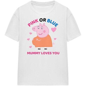 (XXL, White) Peppa Pig Womens/Ladies Pink Or Blue Mummy Pig Loves You T-Shirt (XXL, White) Peppa Pig Womens/Ladies Pink Or Blue Mummy Pig Loves You T-Shirt