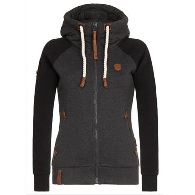 Unbranded (Black, Tag XL=US M) Fashion Zipper Womens Sweater Hooded Cardigan Casual Hoodie Unbranded (Black, Tag XL=US M) Fashion Zipper Womens Sweater Hooded Cardigan Casual Hoodie
