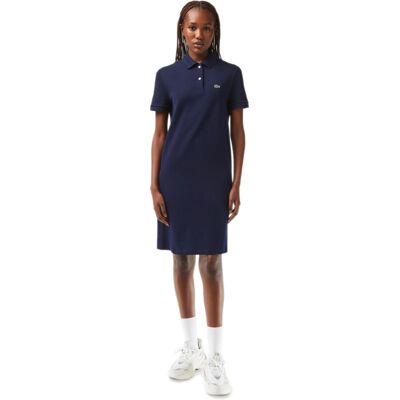 Lacoste WomenS Cotton Modern Knee Length Casual Dress (Ef7767166_Navy_2Xl) Lacoste WomenS Cotton Modern Knee Length Casual Dress (Ef7767166_Navy_2Xl)