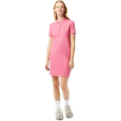 Lacoste WomenS Pique Knit Polo Dress (Ef77672R3) Pink Lacoste WomenS Pique Knit Polo Dress (Ef77672R3) Pink