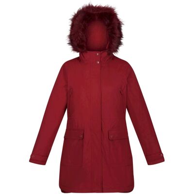 (10 UK, Cabernet) Regatta Womens/Ladies Sabinka Faux Fur Trim Parka (10 UK, Cabernet) Regatta Womens/Ladies Sabinka Faux Fur Trim Parka
