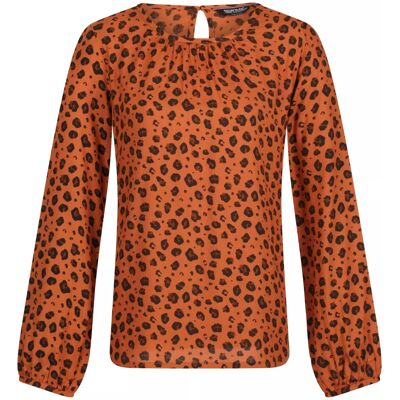 (10 UK, Copper Almond) Regatta Womens/Ladies Hadria Animal Print Blouse (10 UK, Copper Almond) Regatta Womens/Ladies Hadria Animal Print Blouse