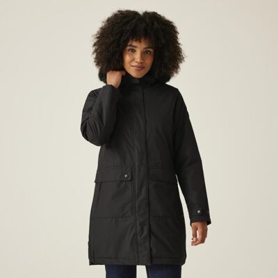 (8, Black) Regatta Womens Sabinka II Fur Trim Hood Waterproof Parka Jacket Coat (8, Black) Regatta Womens Sabinka II Fur Trim Hood Waterproof Parka Jacket Coat