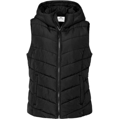(18 UK, Black) Slazenger Womens/Ladies Polyester Padded Gilet (18 UK, Black) Slazenger Womens/Ladies Polyester Padded Gilet