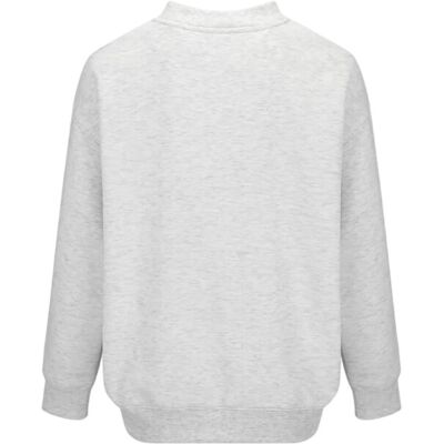 (16 UK, Ice Grey Marl) Slazenger Womens/Ladies Plain Polycotton Crew Neck Jumper (16 UK, Ice Grey Marl) Slazenger Womens/Ladies Plain Polycotton Crew Neck Jumper