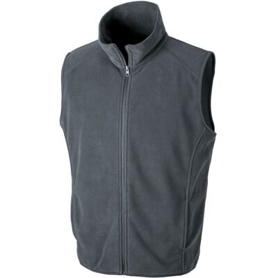(XXL, Charcoal) Result Core Adults Unisex Microfleece Gilet (XXL, Charcoal) Result Core Adults Unisex Microfleece Gilet
