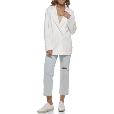 Levi's s Wool Blend Double Breasted Blazer, White, Small Levi's s Wool Blend Double Breasted Blazer, White, Small