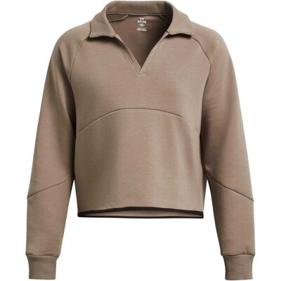 (16 UK, Brown) Under Armour Womens/Ladies Collared Boxy Sweatshirt (16 UK, Brown) Under Armour Womens/Ladies Collared Boxy Sweatshirt