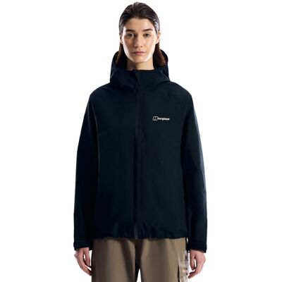 (UK 8, Jet Black) Berghaus Womens Kielder Waterproof Breathable Versatile Coat J (UK 8, Jet Black) Berghaus Womens Kielder Waterproof Breathable Versatile Coat J