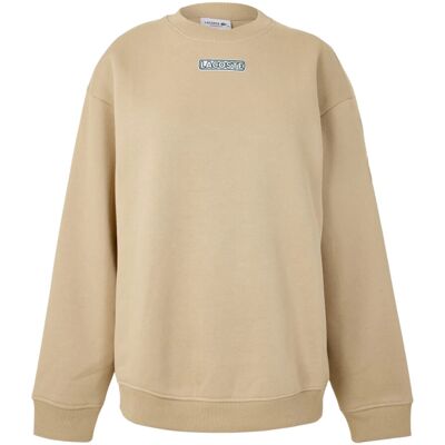 (12 UK, Beige) Lacoste Womens/Ladies Crew Neck Regular Long-Sleeved Sweatshirt (12 UK, Beige) Lacoste Womens/Ladies Crew Neck Regular Long-Sleeved Sweatshirt