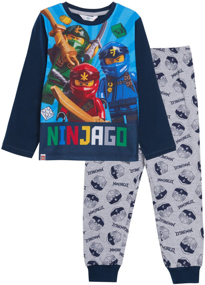 (9-10 Years) Boys Lego Ninjago Pyjamas For Kids Full Length Pjs Set T-Shirt + Lo