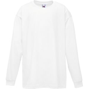 (12-13, White) Fruit Of The Loom Childrens/Kids Long Sleeve T-Shirt (12-13, White) Fruit Of The Loom Childrens/Kids Long Sleeve T-Shirt