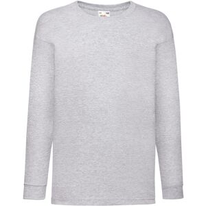 (7-8, Heather Grey) Fruit Of The Loom Childrens/Kids Long Sleeve T-Shirt (7-8, Heather Grey) Fruit Of The Loom Childrens/Kids Long Sleeve T-Shirt