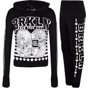 a2zkids (13 Years, Black) Girls Brooklyn 93 Hooded Crop Top Legging Set 7-13 a2zkids (13 Years, Black) Girls Brooklyn 93 Hooded Crop Top Legging Set 7-13