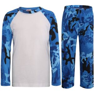 a2zkids (13 Years, Camo Blue) Girls Boys Plain Color Cotrast Pajamas Set 5-13 a2zkids (13 Years, Camo Blue) Girls Boys Plain Color Cotrast Pajamas Set 5-13