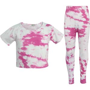 a2zkids (7-8 Years, Pink) Girls Crop & Legging Tie Dye Print Clothing Sets a2zkids (7-8 Years, Pink) Girls Crop & Legging Tie Dye Print Clothing Sets