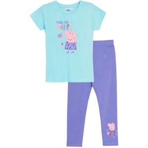Peppa Pig Girls T-Shirt + Leggings Set Green / Purple 18-24 Months Peppa Pig Girls T-Shirt + Leggings Set Green / Purple 18-24 Months