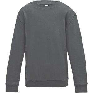 True Face (7/8 Years, Charcoal) Kids Sweatshirt Crew Neck Plain Lightweight Jumper True Face (7/8 Years, Charcoal) Kids Sweatshirt Crew Neck Plain Lightweight Jumper