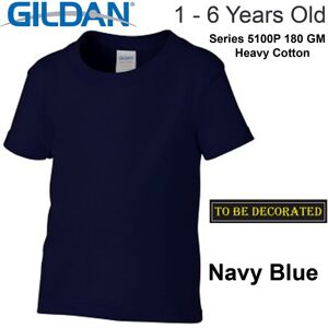 (2XL / 6T / 5-6 YO) Gildan Navy Blue T-SHIRT Tee Baby Toddler Youth Kids Boy Gir (2XL / 6T / 5-6 YO) Gildan Navy Blue T-SHIRT Tee Baby Toddler Youth Kids Boy Gir