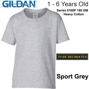 (Large / 4T / 3-4 YO) Gildan Sport Grey T-SHIRT Tee Baby Toddler Youth Boy Girl (Large / 4T / 3-4 YO) Gildan Sport Grey T-SHIRT Tee Baby Toddler Youth Boy Girl
