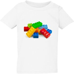 Gildan (Large / 4T / 3-4 YO) Colourful Lego Building Blocks Brick Toy White Kids Boys G Gildan (Large / 4T / 3-4 YO) Colourful Lego Building Blocks Brick Toy White Kids Boys G