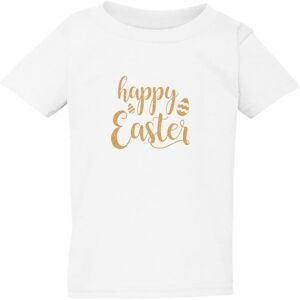 Gildan (Small / 2T / 1-2 YO) Gorgeous Happy Easter Egg Gold Text White Kids Boys Girls Gildan (Small / 2T / 1-2 YO) Gorgeous Happy Easter Egg Gold Text White Kids Boys Girls