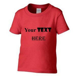 Gildan (Red, Small / 2T / 1-2 YO) Personalised Customised Boys Girls Kids Custom Printe Gildan (Red, Small / 2T / 1-2 YO) Personalised Customised Boys Girls Kids Custom Printe