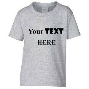 Gildan (Grey, XL / 5T / 4-5 YO) Personalised Customised Boys Girls Kids Custom Printed Gildan (Grey, XL / 5T / 4-5 YO) Personalised Customised Boys Girls Kids Custom Printed
