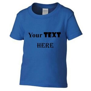 Gildan (Blue, Medium / 3T / 2-3 YO) Personalised Customised Boys Girls Kids Custom Prin Gildan (Blue, Medium / 3T / 2-3 YO) Personalised Customised Boys Girls Kids Custom Prin