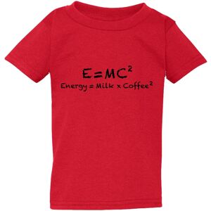 Gildan (XL / 5T / 4-5 YO) E=mc2 Energy Milk Coffee Funny Einstein Red T-Shirt Tee Top B Gildan (XL / 5T / 4-5 YO) E=mc2 Energy Milk Coffee Funny Einstein Red T-Shirt Tee Top B