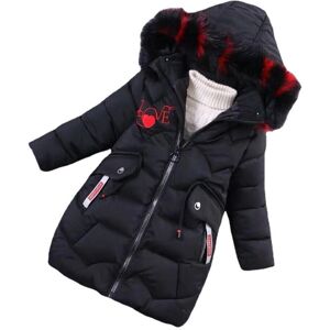 Unbranded (Black, 7-8 Years) Kids Girls Long Coat Jacket Hooded Winter Warm Unbranded (Black, 7-8 Years) Kids Girls Long Coat Jacket Hooded Winter Warm
