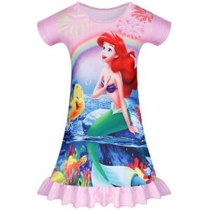 Unbranded (Pink, 5-6 Years) 4-8 Years Girls Mermaid Ariel Print Summer Dress Nightdress Unbranded (Pink, 5-6 Years) 4-8 Years Girls Mermaid Ariel Print Summer Dress Nightdress