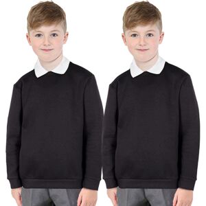 a2zkids (11-12 Years, Black 2 Pack) Girls Boys School Uniform 2 Pack Jumper Sweatshirt a2zkids (11-12 Years, Black 2 Pack) Girls Boys School Uniform 2 Pack Jumper Sweatshirt
