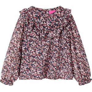 VidaXL (128) Kids' Shirt with Long Sleeves Children Girls' Shirt Floral Print Dark Pink VidaXL (128) Kids' Shirt with Long Sleeves Children Girls' Shirt Floral Print Dark Pink