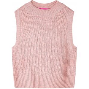 VidaXL (140) Kids' Sweater Children Vest Sleeveless Sweater Tank Top Knitted Light Pink VidaXL (140) Kids' Sweater Children Vest Sleeveless Sweater Tank Top Knitted Light Pink