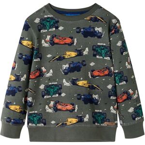 VidaXL (140) Kids' Sweatshirt Long Sleeves Toddler Pullover Top Racing Cars Print Khaki VidaXL (140) Kids' Sweatshirt Long Sleeves Toddler Pullover Top Racing Cars Print Khaki