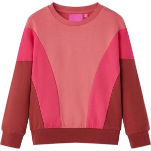 VidaXL (128) Kids' Sweatshirt Long Sleeves Toddler Pullover Colour Block Pink and Henna VidaXL (128) Kids' Sweatshirt Long Sleeves Toddler Pullover Colour Block Pink and Henna