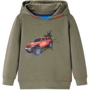 VidaXL (128) Kids' Hooded Sweatshirt Children's Pull Over Kids' Hoodie Jeep Print khaki VidaXL (128) Kids' Hooded Sweatshirt Children's Pull Over Kids' Hoodie Jeep Print khaki
