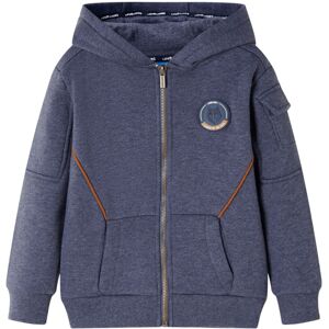 VidaXL (104) Kids' Hooded Sweatshirt Children with Zip Hoodie Jacket Dark Blue Melange VidaXL (104) Kids' Hooded Sweatshirt Children with Zip Hoodie Jacket Dark Blue Melange