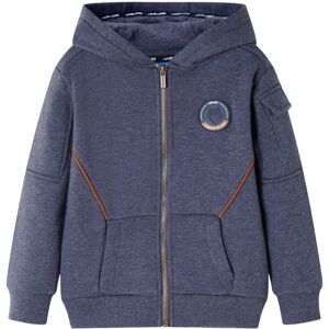 VidaXL (128) Kids' Hooded Sweatshirt Children with Zip Hoodie Jacket Dark Blue Melange VidaXL (128) Kids' Hooded Sweatshirt Children with Zip Hoodie Jacket Dark Blue Melange