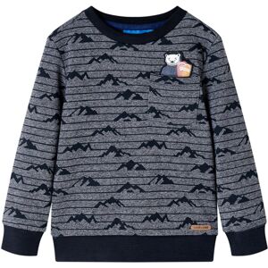 VidaXL (116) Kids' Sweatshirt Long Sleeves Toddler Pullover Top Hill Print Navy Melange VidaXL (116) Kids' Sweatshirt Long Sleeves Toddler Pullover Top Hill Print Navy Melange