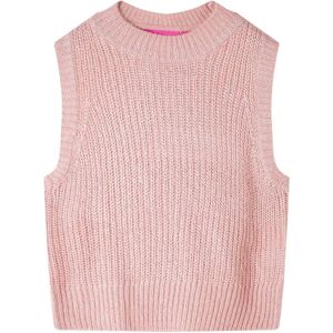 VidaXL (128) Kids' Sweater Children Vest Sleeveless Sweater Tank Top Knitted Light Pink VidaXL (128) Kids' Sweater Children Vest Sleeveless Sweater Tank Top Knitted Light Pink