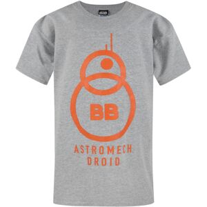 (5-6 Years) Star Wars Short Sleeved T-Shirt (Boys Grey) (5-6 Years) Star Wars Short Sleeved T-Shirt (Boys Grey)